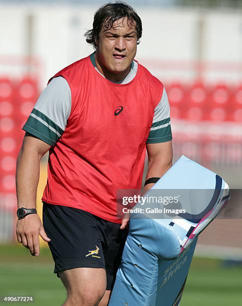 Coenie Oosthuizen during the South African national rugby training session at Gateshead International Stadium on September 30, 2015 in Gateshead,...