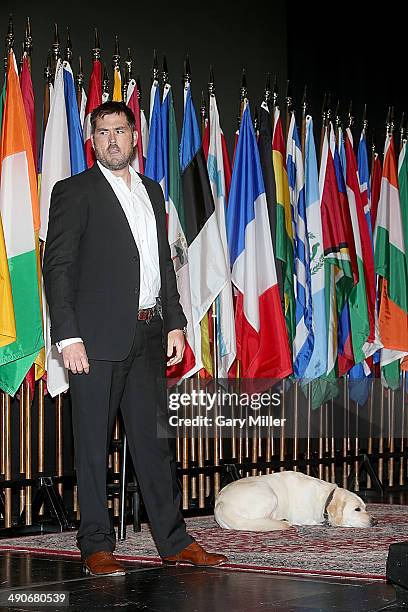 Former Navy Seal and author of the book "Lone Survivor" Marcus Luttrell speaks about Operation Red Wings at Wortham Center Brown Theater on May 14,...