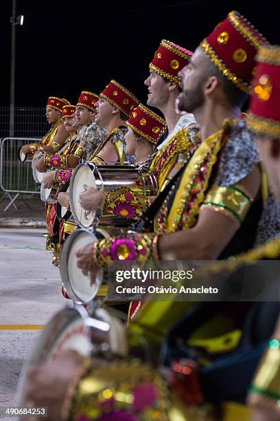 Percussionists playing samba @ Carnival Parade - Florianópolis - SC - Brazil.