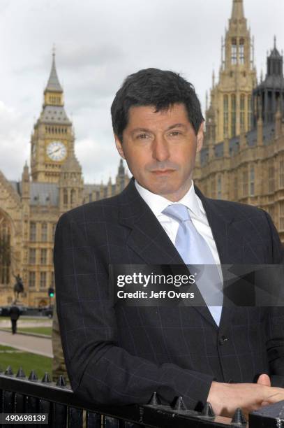 Jon Sopel outside the House of Commons, Westminster.