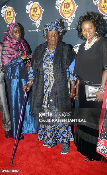 Sarah Obama, grandmother of United States President Barack Obama arrives at a red carpet welcome ceremony at the St.Michael Sands hotel in Margate...