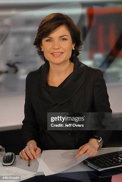 Portrait of BBC News presenter and broadcaster Jane Hill, .