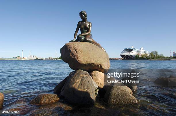 The Little Mermaid, Copenhagen. The bronze statue of the Hans Christian Andersen character was made by Edvard Eriksen and sits at the entrance to...