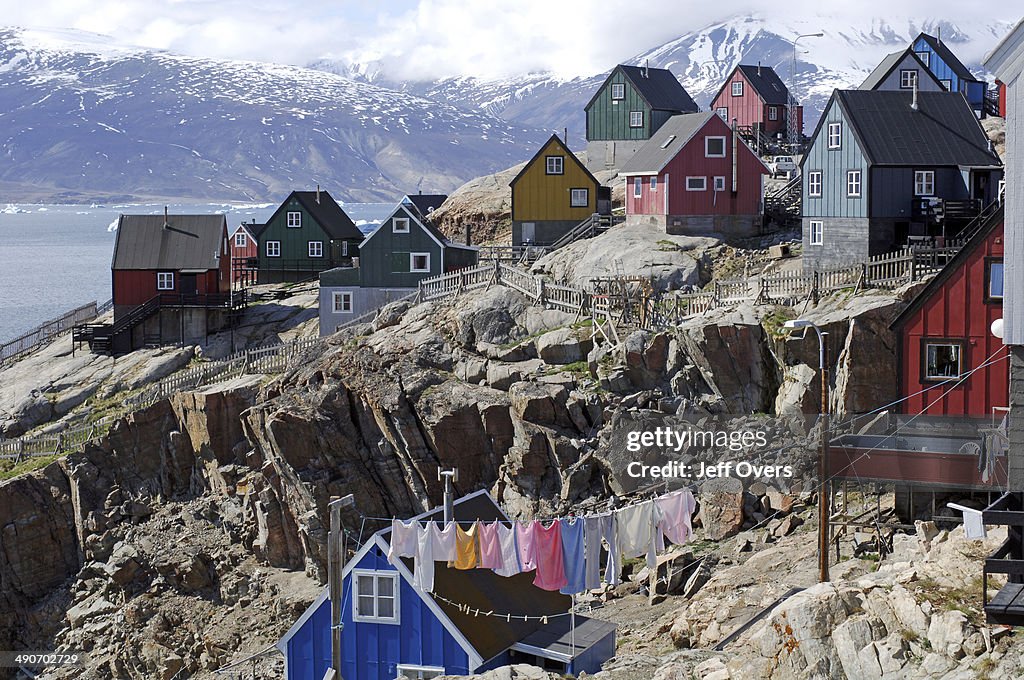 An Inuit village on Uummannaq , Greenland.