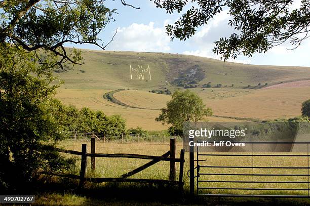 View of the Long Man of Wilmington, East Sussex