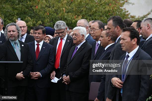 Lebanese Prime Minister Tammam Salam , Turkish Prime Minister Ahmet Davutoglu , Palestinian President Mahmoud Abbas and UN Secretary-General Ban...