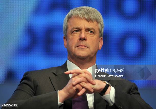 Shadow Health secretary Andrew Lansley addresses the Conservative Party Conference at the International Convention Centre, Birmingham.
