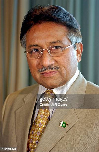 Pervez Musharraf - Pakistan President, image taken after an interview with Sir David Frost on 22nd June 2003. Breakfast with Frost.