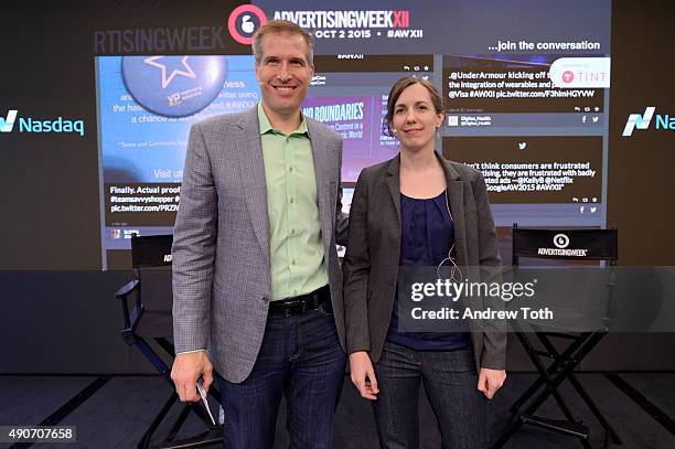 Co-founder of AppNexus Brian O'Kelley and Chief Data Scientst of AppNexus Catherine Williams speak onstage at the Behind The Scenes on the Fight...