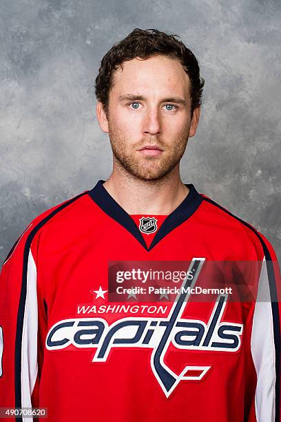 Ryan Stanton of the Washington Capitals poses for his official headshot for the 2015-2016 season on September 17, 2015 at Kettler Capitals Iceplex in...
