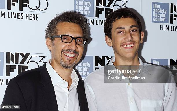 Actor John Turturro and son Diego Turturro attend the 53rd New York Film Festival "O Brother, Where Art Thou?" 15th anniversary screening at Alice...