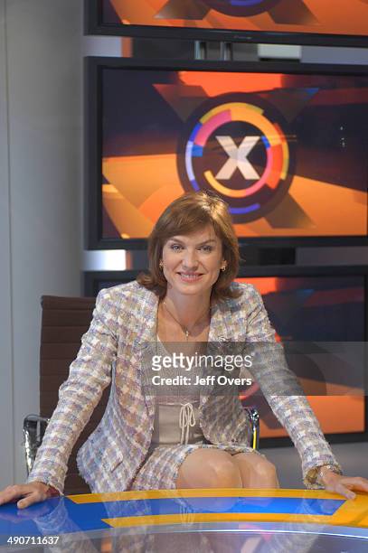 - Fiona Bruce in the General Election studio for a photocall.