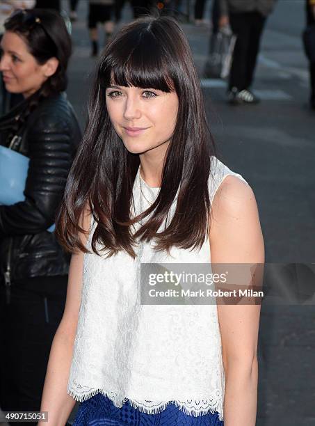 Lilah Parsons attending a photocall to launch the David Beckham for H&M Swimwear collection on May 14, 2014 in London, England.