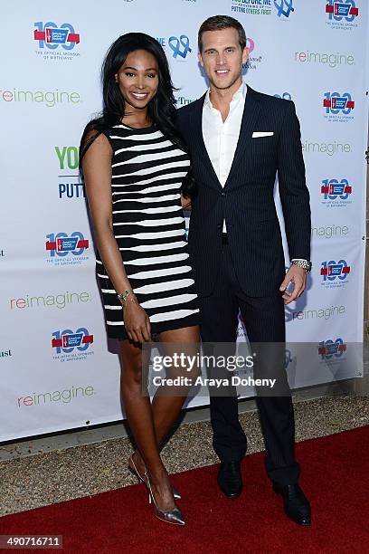 Miss USA 2012 Nana Meriwether and Matt Nordgren attend the You Before Me benefit for the 100th birthday of The American Cancer Society on May 14,...