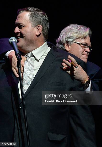 Comedians Billy Gardell and Ron White perform during, Bud Light Presents Wild West Comedy Festival - "Friends Of Tim" a benifet for Comedian Tim...