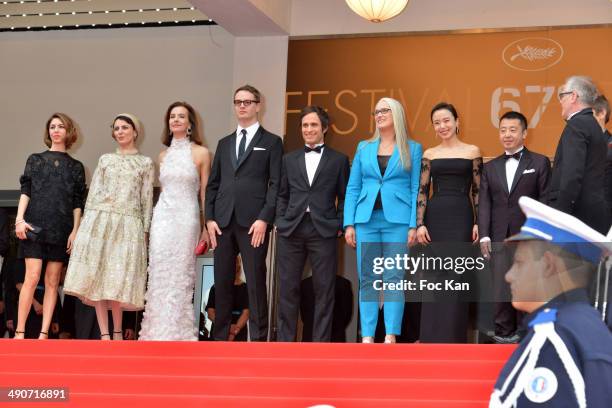 Jury members Sofia Coppola, Leila Hatami, Carole Bouquet, Nicolas Winding Refn, Gael Garcia Bernal, Jury President Jane Campion, Do-yeon Jeon and Jia...