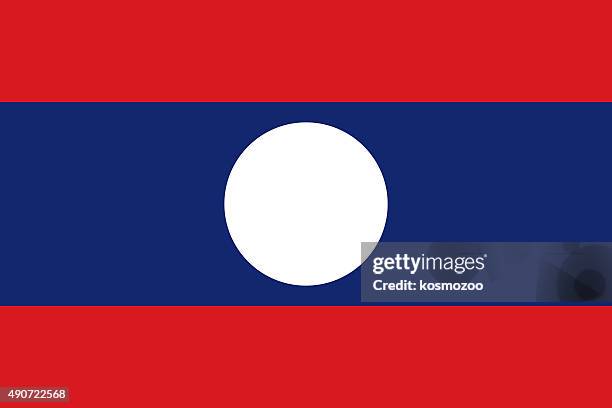 flag laos - laos stock illustrations