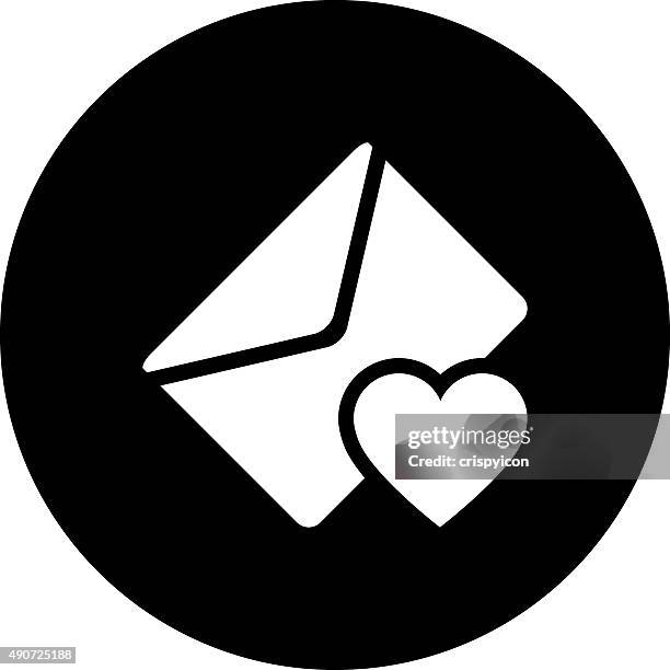 email icon on a round button. - dimseries - black envelope stock illustrations