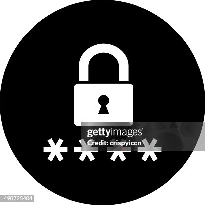 Security icon on a round button. - DimSeries Security icon on a round button. - DimSeries