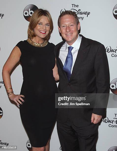 Journalist Savannah Guthrie and husband Michael Feldman attend A Celebration of Barbara Walters Cocktail Reception Red Carpet at the Four Seasons...