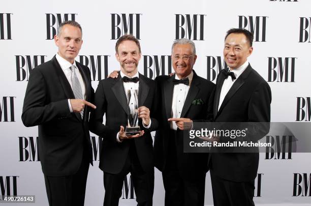 Michael O'Neill; Richard Kirk Award recipient Mychael Danna; BMI President Del Bryant; and BMI Assistant Vice President, Film/TV Relations Ray Yee...