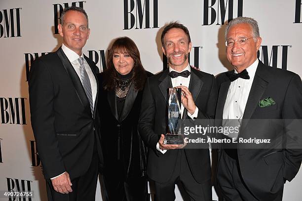 Michael O'Neill; BMI Vice President, Film/TV Relations Doreen Ringer-Ross; BMI Richard Kirk Award recipient Mychael Danna; and BMI President Del...