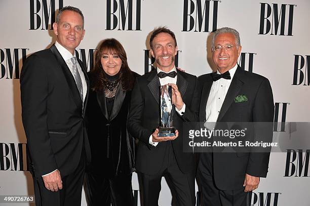 Michael O'Neill; BMI Vice President, Film/TV Relations Doreen Ringer-Ross; BMI Richard Kirk Award recipient Mychael Danna; and BMI President Del...