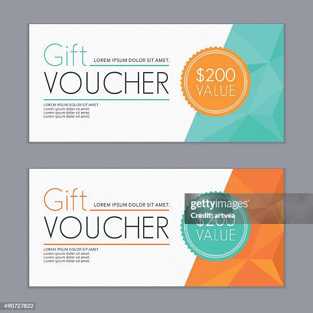 stockillustraties, clipart, cartoons en iconen met gift vouchers template - ticket