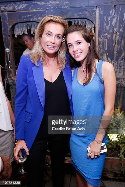 Floral designer Frederique Van Der Wal and Scyler Pim Van Der Wal Klein attend the Frederique's Choice US Launch Party at Gallow Green at The...