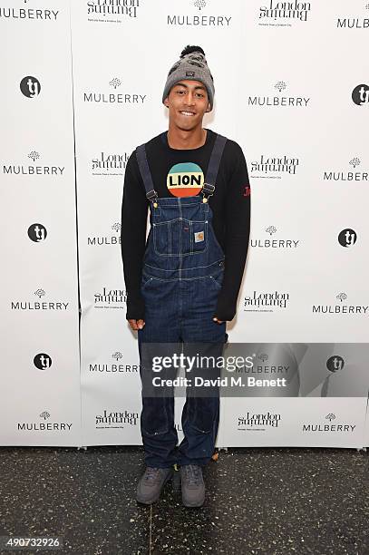 Jordan Stephens attends the London Burning Launch Event at The ICA supported by Mulberry at the ICA on September 30, 2015 in London, England.