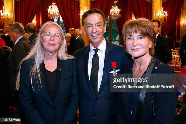 Anne Baldassari, Jean-Paul Claverie and Director of Louis Vuitton Fundation Suzanne Page attend Director of sponsorship LVMH Jean-Paul Claverie...
