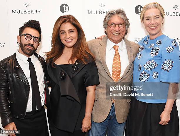 Johnny Coca, Mulberry Creative Director, Maryam Eisler, Executive Editor of London Burning, Hossein Amirsadeghi, Publisher and editor of London...