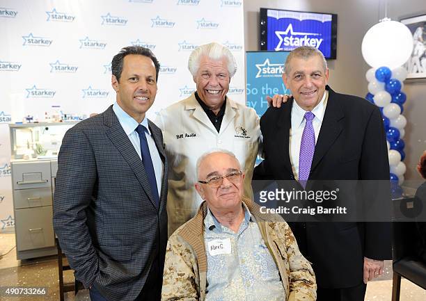 Mark Wilf, William F. Austin and Leonard Wilf attend the Celebrity Hearing Mission With Starkey Hearing Foundation At Yankee Stadium on September 30,...