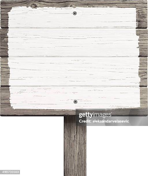 old wooden sign - wood sign stock illustrations