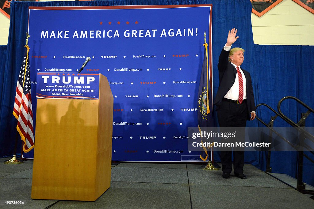 Donald Trump Holds Campaign Rally In Keene, New Hampshire