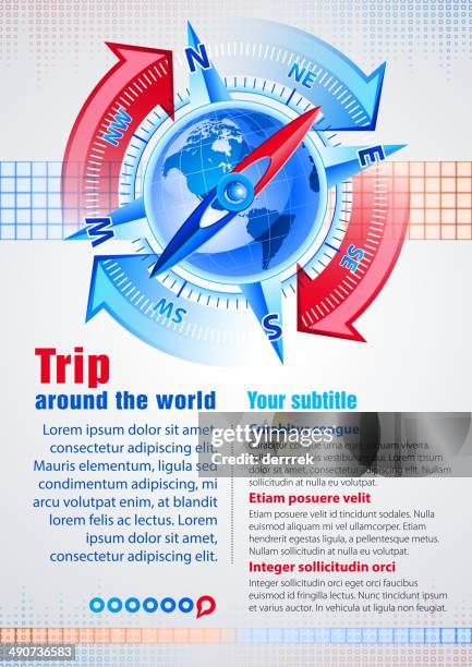 trip around the world - north arrow vector stock illustrations