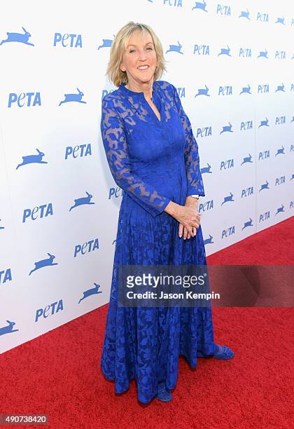 President Ingrid Newkirk attends PETA's 35th Anniversary Party at Hollywood Palladium on September 30, 2015 in Los Angeles, California.