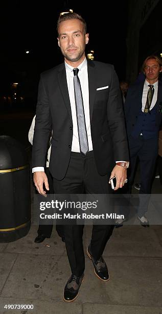 Calum Best at the Reality TV awards on September 30, 2015 in London, England.