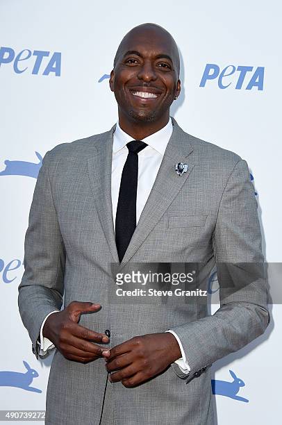 Former NBA player John Salley attends PETA's 35th Anniversary Party at Hollywood Palladium on September 30, 2015 in Los Angeles, California.