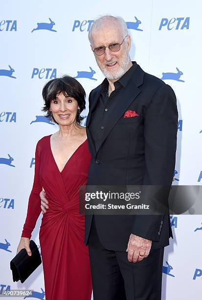 Actors Anna Stuart and James Cromwell attend PETA's 35th Anniversary Party at Hollywood Palladium on September 30, 2015 in Los Angeles, California.