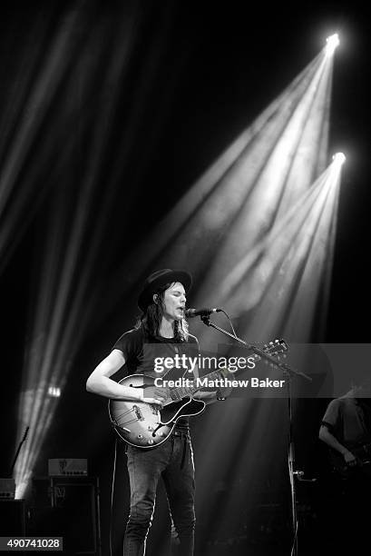 James Bay performs on stage at O2 Academy Brixton on September 30, 2015 in London, England.