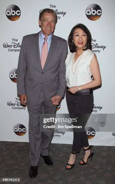 Maury Povich and Connie Chung attend A Celebration of Barbara Walters Cocktail Reception Red Carpet at the Four Seasons Restaurant on May 14, 2014 in...