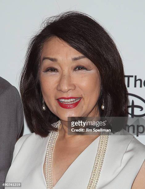 Connie Chung attends A Celebration of Barbara Walters Cocktail Reception Red Carpet at the Four Seasons Restaurant on May 14, 2014 in New York City.