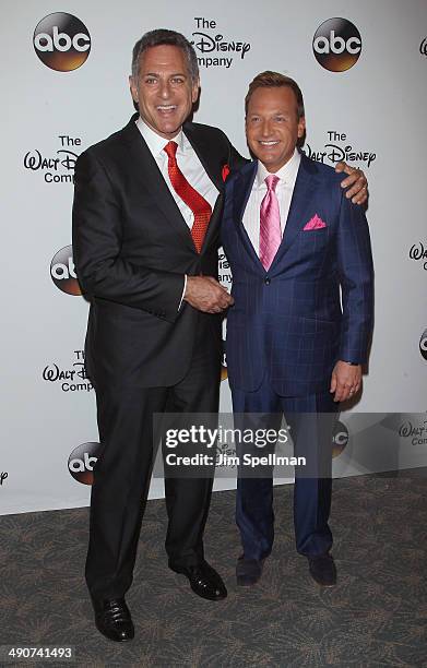 Bill Ritter and Lee Goldberg attend A Celebration of Barbara Walters Cocktail Reception Red Carpet at the Four Seasons Restaurant on May 14, 2014 in...
