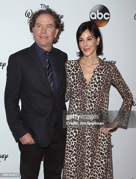 Timothy Hutton and guest attend A Celebration of Barbara Walters Cocktail Reception Red Carpet at the Four Seasons Restaurant on May 14, 2014 in New...
