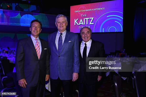 George Bodenheimer, Randy Falco and Rocco B. Commisso attend the 32nd Annual Walter Kaitz Foundation Fundraising Dinner Hosted By TV One at Marriott...