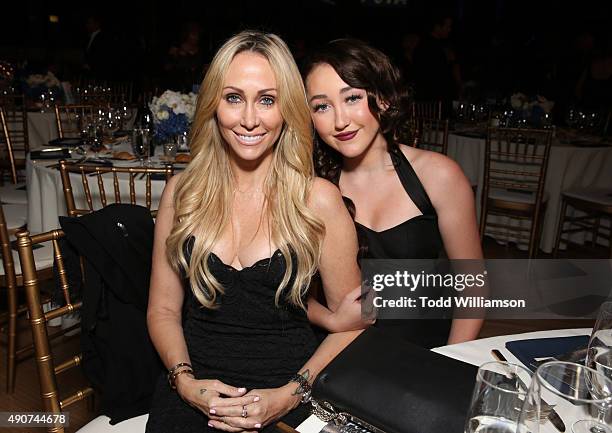 Tish Cyrus and actress Noah Cyrus attend PETA's 35th Anniversary Party at Hollywood Palladium on September 30, 2015 in Los Angeles, California.