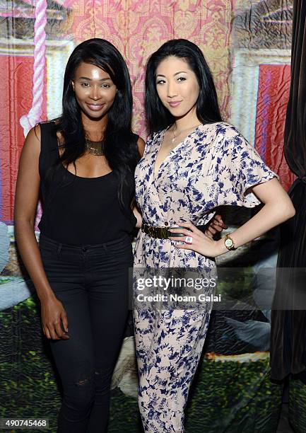 Miss USA 2012 Nana Meriwether and Model Sheena Sakai attend Evolve Media's Exclusive Celebration for the relaunch of CraveOnline.com at Provocateur...