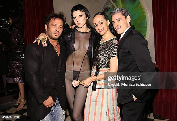 David Barton, Susanne Bartsch, Isabel Toledo and Ruben Toledo attend the dinner following the Isabel And Ruben Toledo PA At Lane Bryant Flagship...