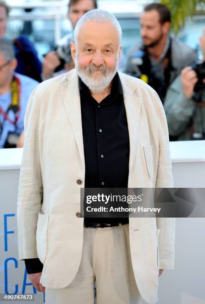 Mike Leigh attends the "Mr. Turner" photocall at the 67th Annual Cannes Film Festival on May 15, 2014 in Cannes, France.